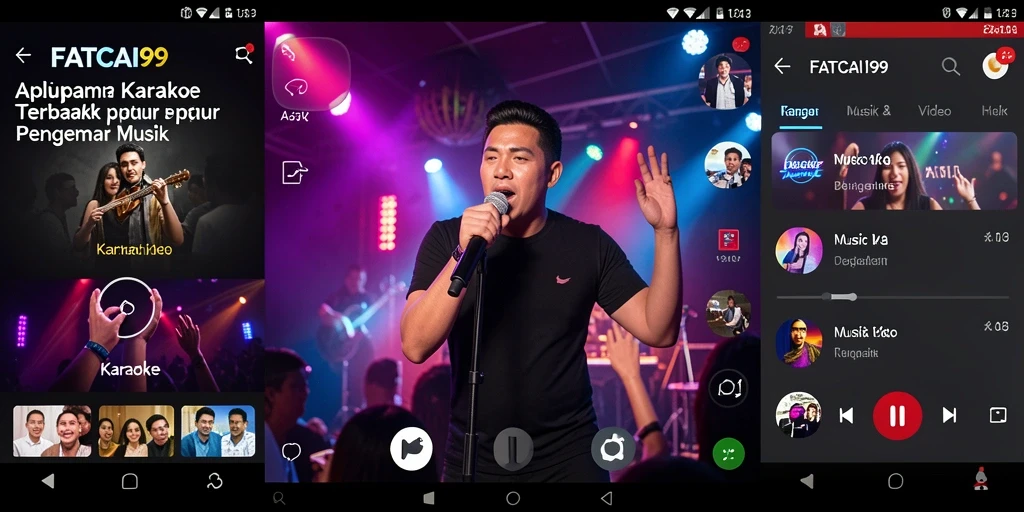 Tampilan antarmuka FATCAI99 yang menarik untuk Karaoke.