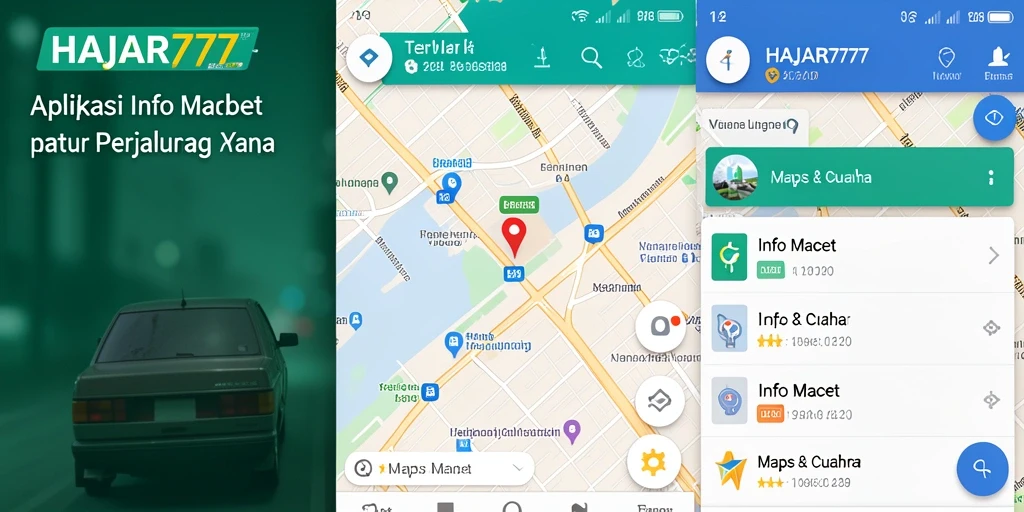 Tampilan antarmuka aplikasi Info Macet HAJAR777 yang informatif.