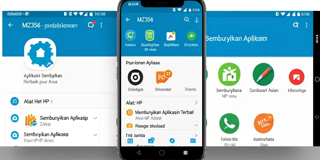 Tampilan antarmuka MZ356 yang sederhana dan efisien untuk menyembunyikan aplikasi.