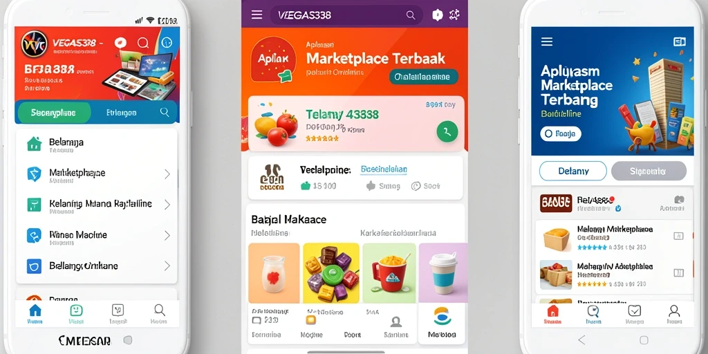 Antarmuka pengguna aplikasi VEGAS338 saat belanja online dengan mudah.