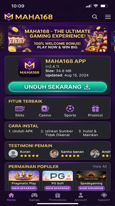 Unduh dan Instal APK maha168 untuk Pengguna Android